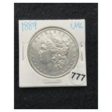 1889 UNC Morgan Silver Dollar Coin