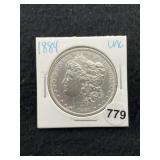 1884 UNC Morgan Silver Dollar Coin