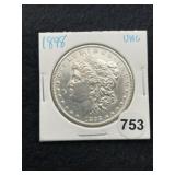 1898 UNC Morgan Silver Dollar Coin