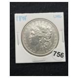 1898 UNC Morgan Silver Dollar Coin