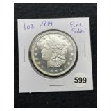 1 Ounce .999 Fine Silver Coin