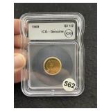 1909 IGC - Genuine 2 & 1/2 Dollar Gold Coin