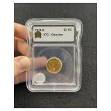 1914 D IGC - Genuine 2 & 1/2 Dollar Gold Coin