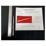 Snake Effigy Pin with Thomas Mathews COA from Scio