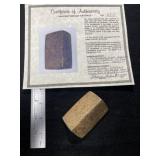 Bannerstone with Byron Anderson COA from Greene Co