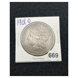 1901 O Morgan Silver Dollar Coin
