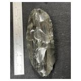 Large Obsidian Chipped Blade Indian Artifact Arrow
