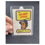 Orlando Cepeda Story Booklet Baseball Card