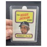 Reggie Jackson Story Booklet Baseball Card