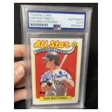 Don Mattingly Hand Signed Authentic Autograph