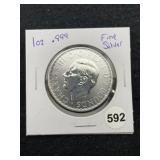 1 Ounce .999 Fine Silver Coin