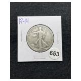 1944 Walking Liberty Half Dollar Silver Coin