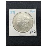1879 UNC Morgan Silver Dollar Coin