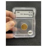 1909 IGC - Genuine 2 & 1/2 Dollar Gold Coin