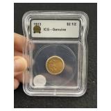 1913 IGC - Genuine 2 & 1/2 Dollar Gold Coin