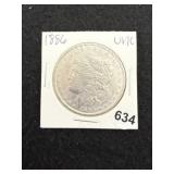 1886 UNC Morgan Silver Dollar Coin