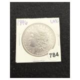 1896 UNC Morgan Silver Dollar Coin