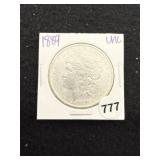 1889 UNC Morgan Silver Dollar Coin