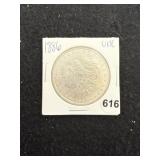 1886 UNC Morgan Silver Dollar Coin