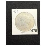 1922 Peace Silver Dollar Coin
