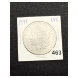 1891 UNC Morgan Silver Dollar Coin