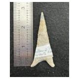 Dalton Indian Artifact Arrowhead