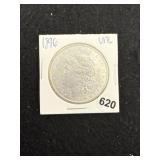 1896 UNC Morgan Silver Dollar Coin