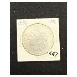 1885 UNC Morgan Silver Dollar Coin
