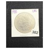 1900 UNC Morgan Silver Dollar Coin