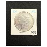 1900 UNC Morgan Silver Dollar Coin