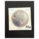 1885 UNC Morgan Silver Dollar Coin