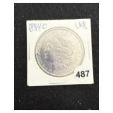 1884 O UNC Morgan Silver Dollar Coin
