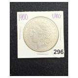 1900 UNC Morgan Silver Dollar Coin