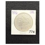 1896 UNC Morgan Silver Dollar Coin