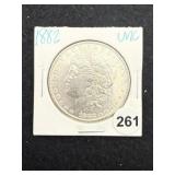 1882 UNC Morgan Silver Dollar Coin