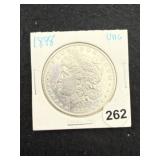 1898 UNC Morgan Silver Dollar Coin