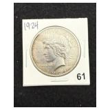 1924 Peace Silver Dollar Coin