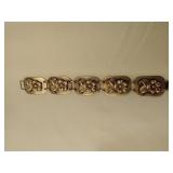 Sterling bracelet with flowers 44g