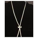 Sterling Bow Tie Necklace 6.8g