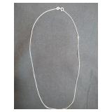 Sterling Box Chain Necklace Italy  2.1g