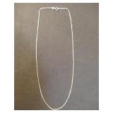Sterling .925 Italy KC box chain necklace 3g