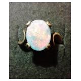 Sterling w/ Cabochon Opal Doublet Ring