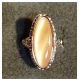 Sterling Ring w/ Pink Mother of Pearl Set