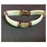 D Magnificent Opulent Jade & 14k (585) Bracelet