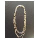 Sterling Silver Rolo Style Necklace 99" 25.9g