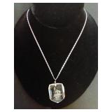 Sterling Silver Necklace w/ Mushroom Pendant 3.5g