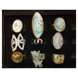 Lot of 9 Costume Rings