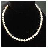 17-1/2" Pearl Necklace with 14k Clasp