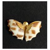 1960s Sea Shell Butterfly Brooch