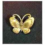 1-1/4" Brass Butterfly Brooch
